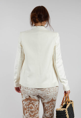 Tailored Blazer in Prehnite Milk
