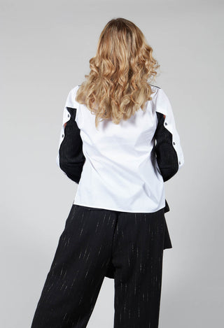 Contrast Top in Orpimento Black