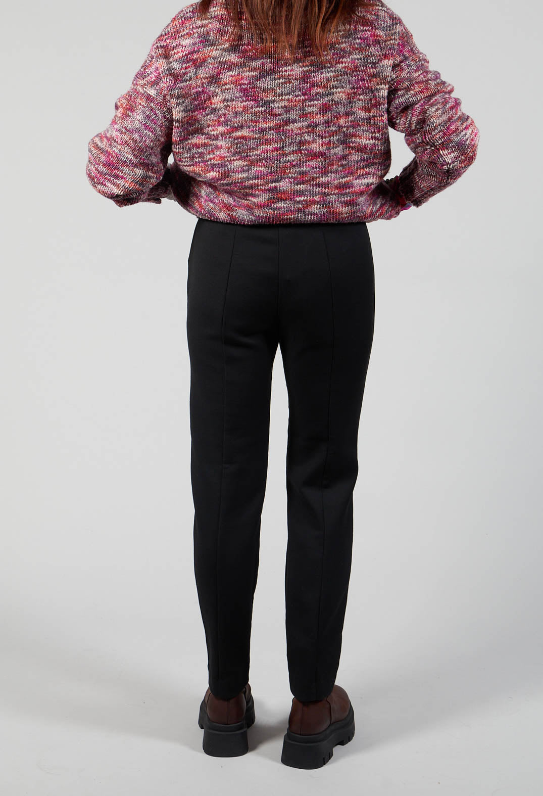 Skinny Leg Trousers in Modica Black