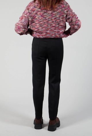 Skinny Leg Trousers in Modica Black