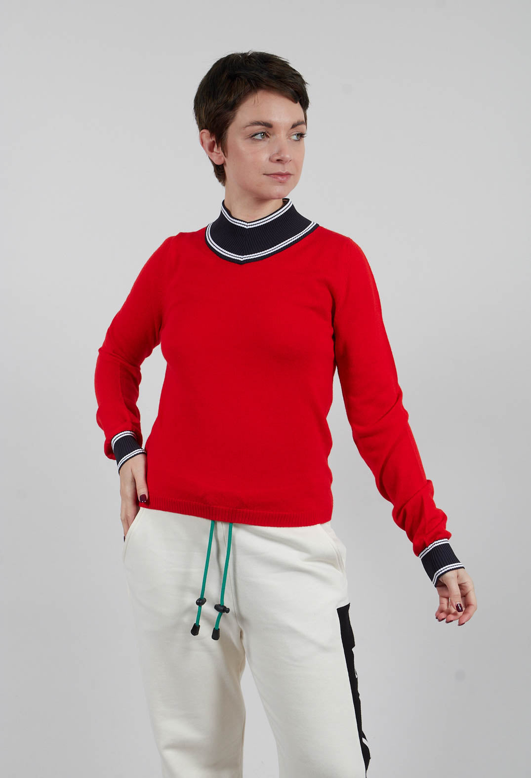 Fine Knit Jumper in Pirite Orange