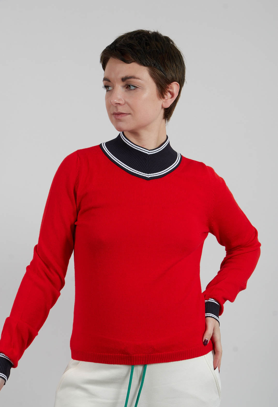 Fine Knit Jumper in Pirite Orange
