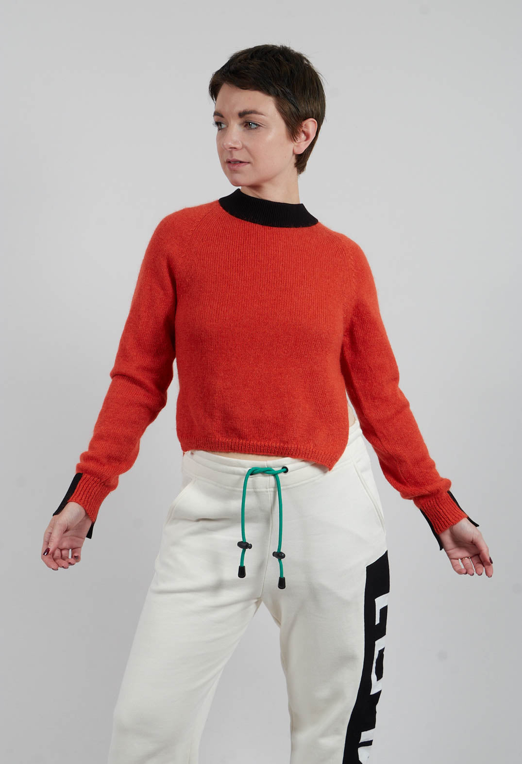 Fine Knit Jumper in Salgemma Orange