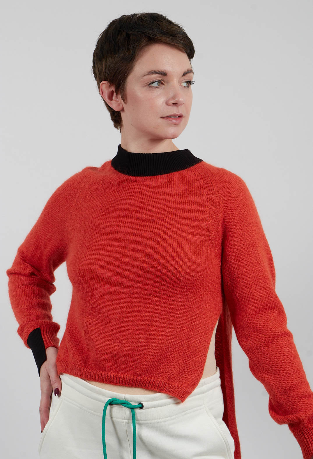 Fine Knit Jumper in Salgemma Orange