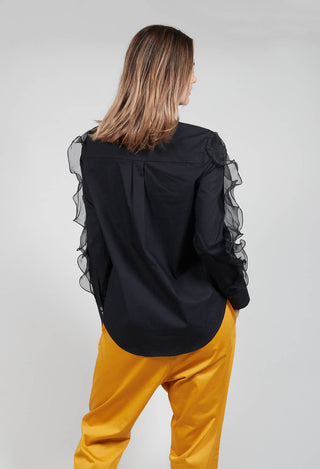 Ruffle Sleeved Shirt in Koshi