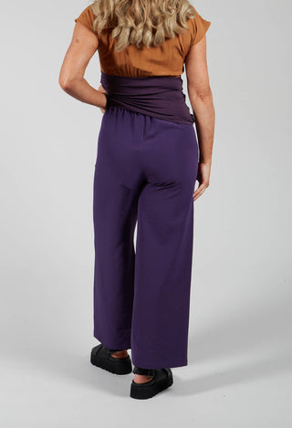 Straight Leg Wide Trousers in Amethyst