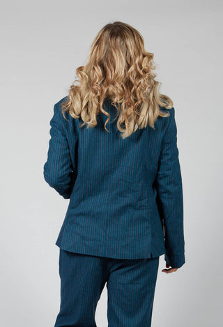 Pinstripe Jacket in Ocean Green