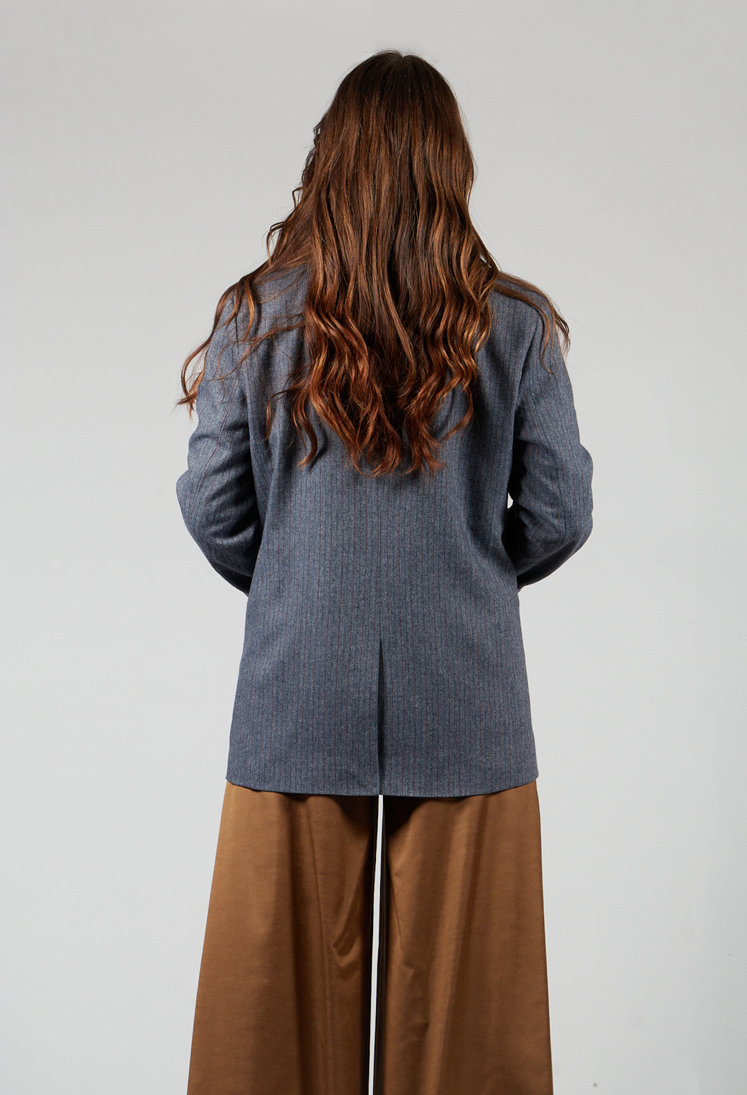 Pinstripe Blazer in Jeans