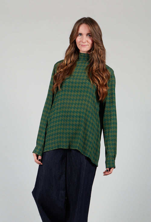 Dogtooth Blouse in Laurel