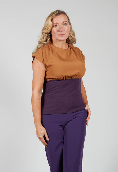 Two Tone Top in Bronzo