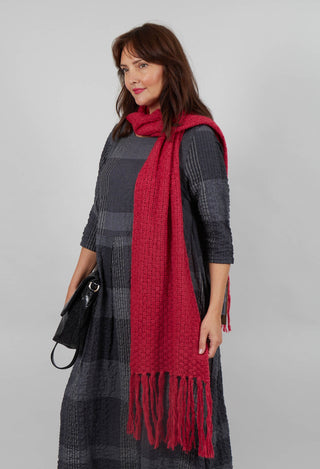 Knitted Scarf in Red