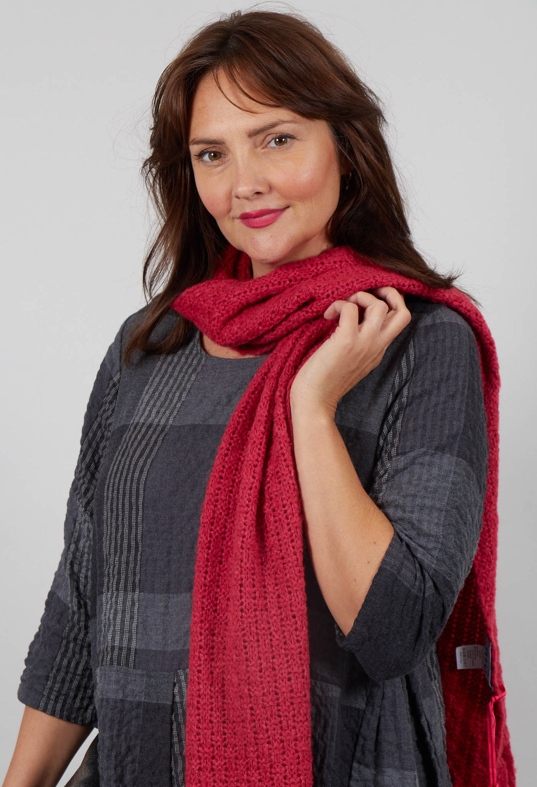 Knitted Scarf in Red
