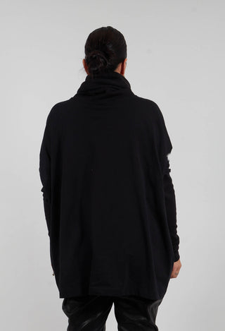 Roll Neck Top in Black