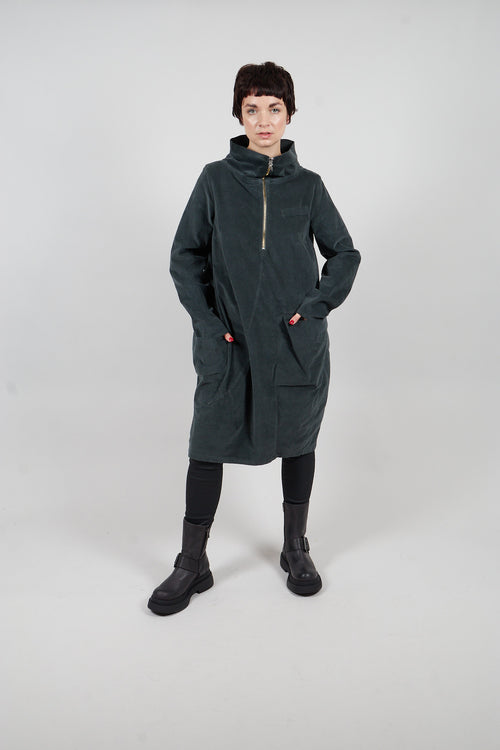 Suede Roll Neck Dress in Island