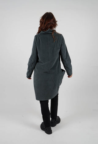 Suede Roll Neck Dress in Island