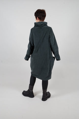Suede Roll Neck Dress in Island