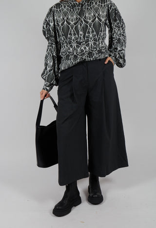 Wide Leg Tailored Trousers in Shadow
