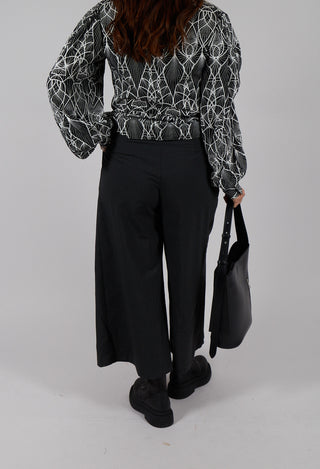 Wide Leg Tailored Trousers in Shadow