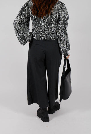 Wide Leg Tailored Trousers in Shadow