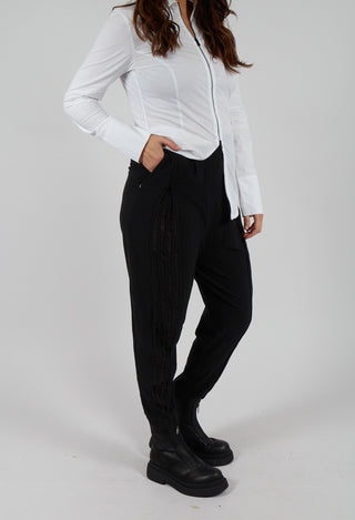 Drop Crotch Pleated Trousers in Intrigue