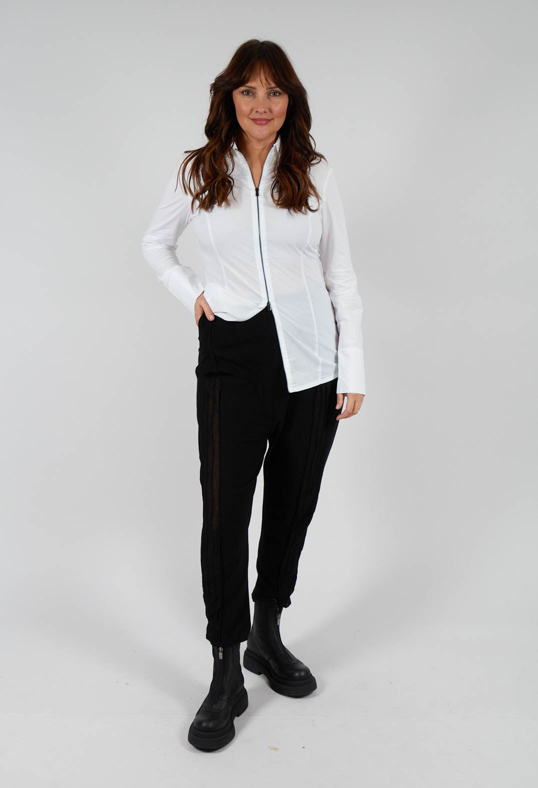 Drop Crotch Pleated Trousers in Intrigue