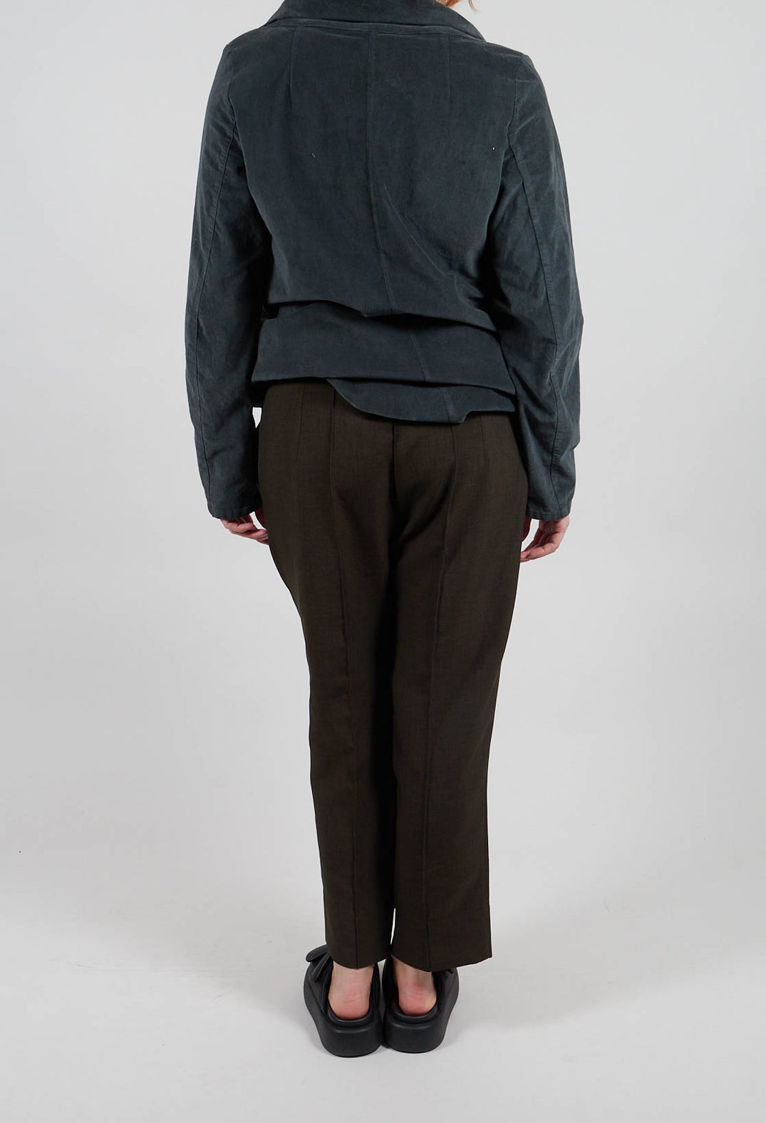 Straight Leg Trousers in Charcoal