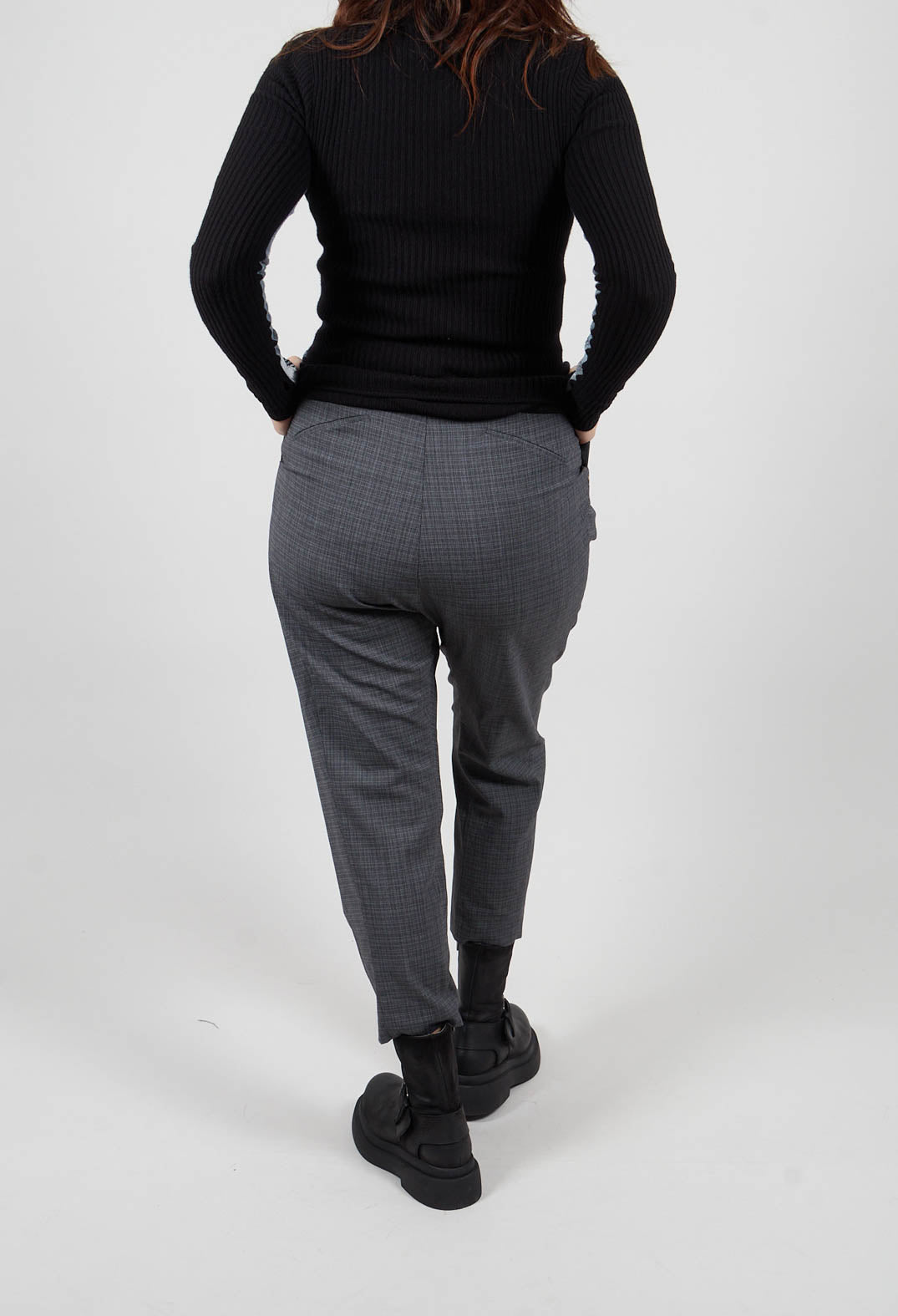 Drop Crotch Tailored Trousers in Shadow