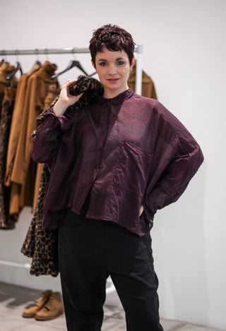 PRE-ORDER - Oversized Lightweight Shirt in Petrol Cloud (Pictured in Purple Cloud) - 1350402