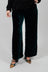 Velvet Wide Leg Trousers in Emerald