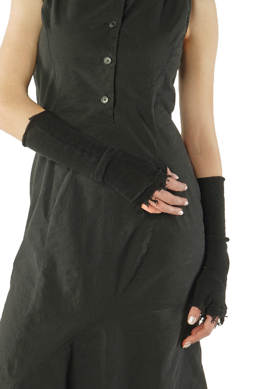PRE-ORDER - Cashmere Fingerless Gloves in Purple (Pictured in Black) - 1363106