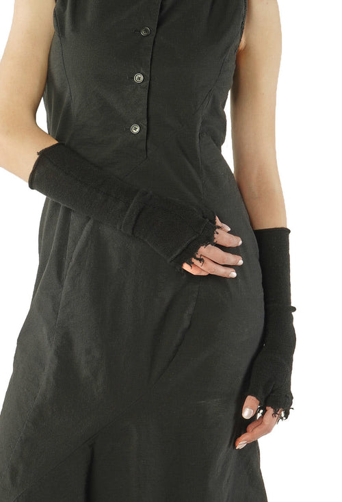 PRE-ORDER - Cashmere Fingerless Gloves in Petrol (Pictured in Black) - 1363106