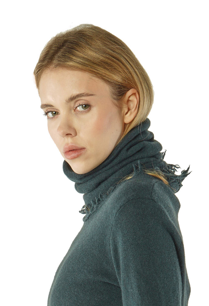 PRE-ORDER - Cashmere Snood in Purple (Pictured in Petrol) - 1364607