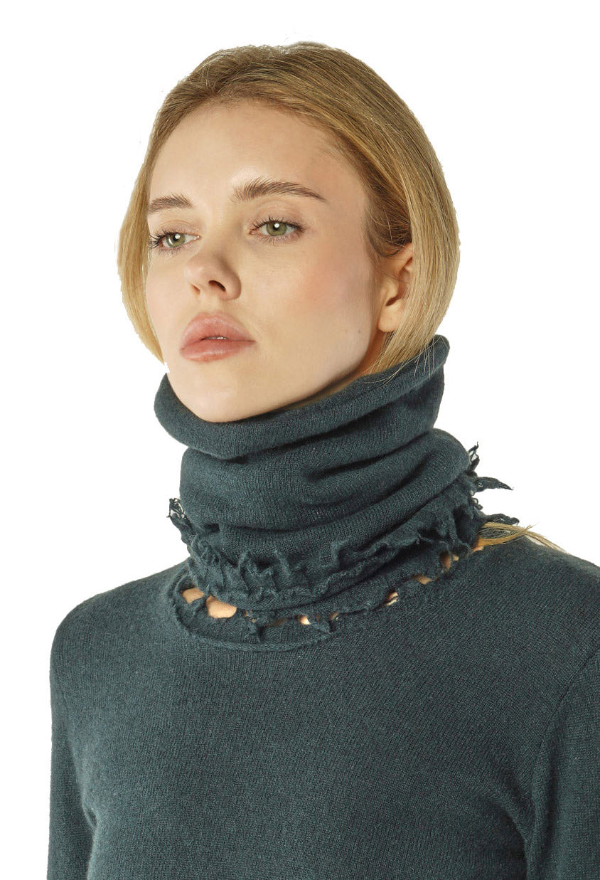 PRE-ORDER - Cashmere Snood in Purple (Pictured in Petrol) - 1364607