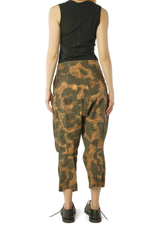 PRE-ORDER - Cropped Drop Crotch Trousers in Leo Cloud (Pictured in Leo Black Cloud) - 1390105