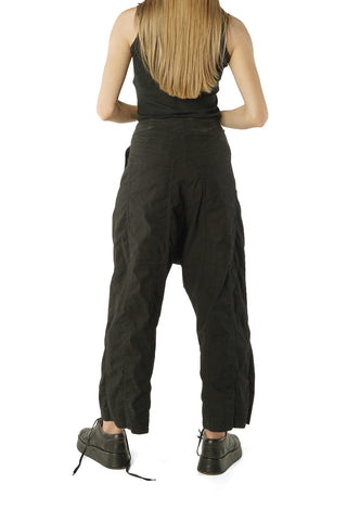 PRE-ORDER - Wide Leg Drop Crotch Trousers in Purple Cloud (Pictured in Black) - 1390126