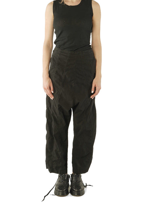PRE-ORDER - Wide Leg Drop Crotch Trousers in Purple Cloud (Pictured in Black) - 1390126