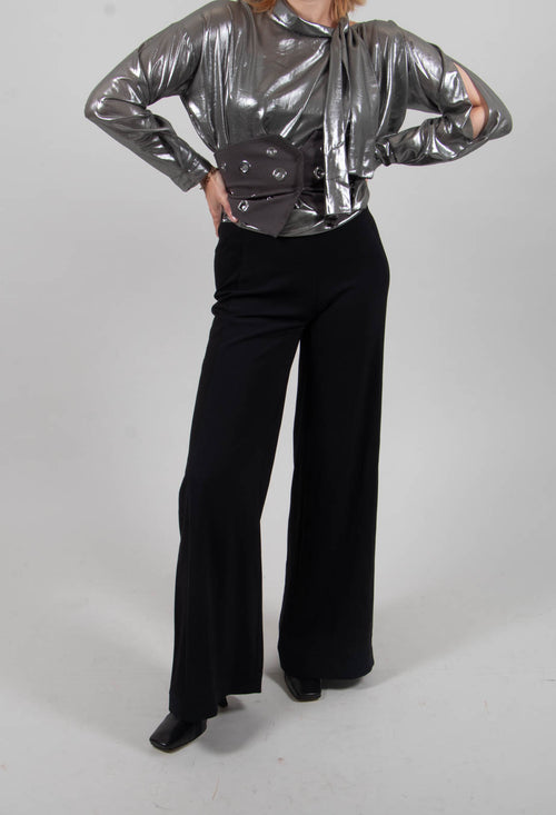 Wide Leg Trousers in Black