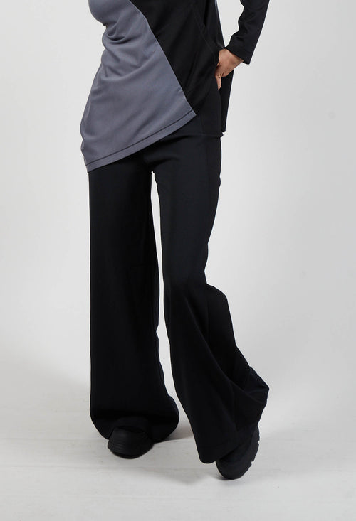 Wide Leg Trousers in Black