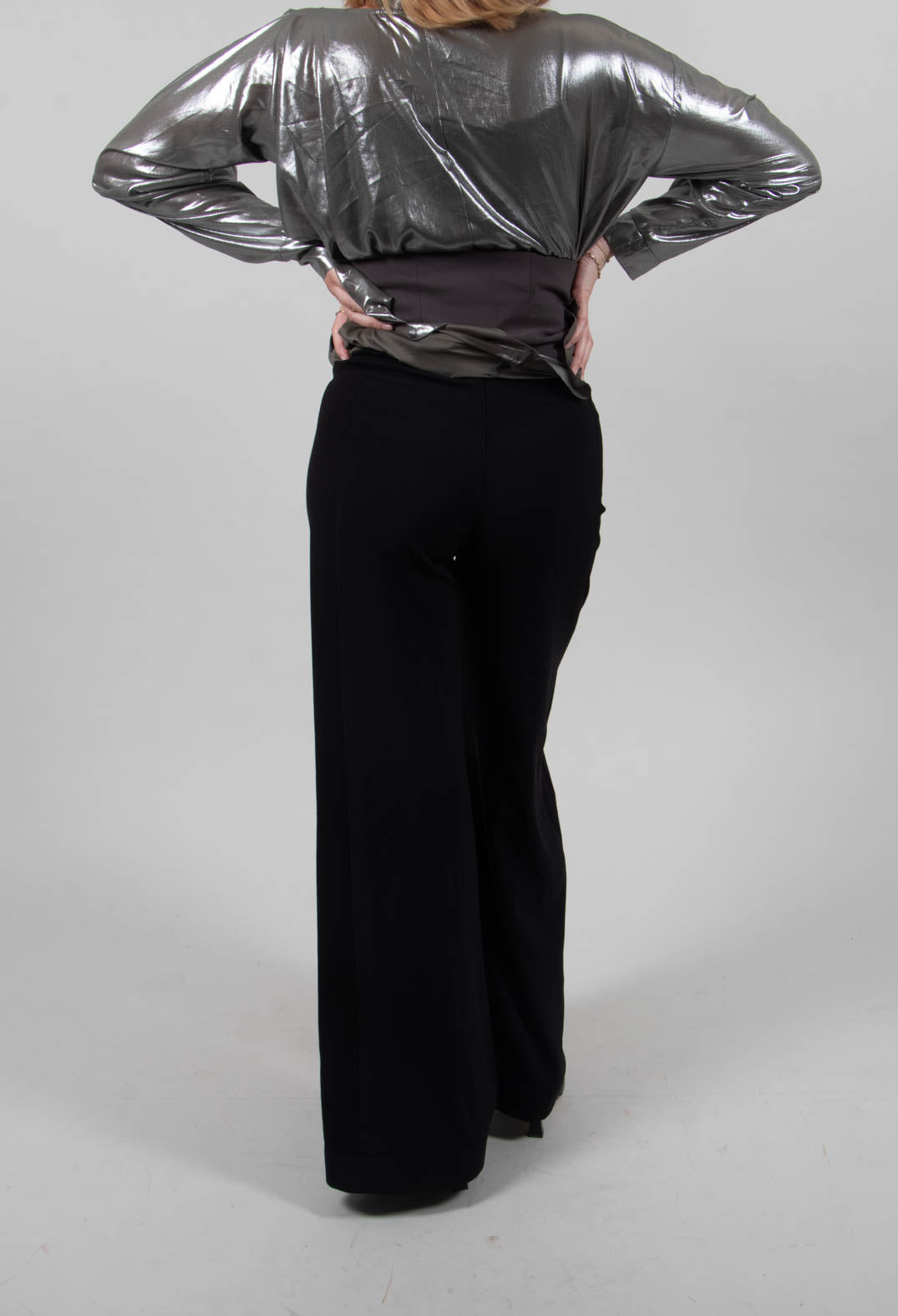 Wide Leg Trousers in Black