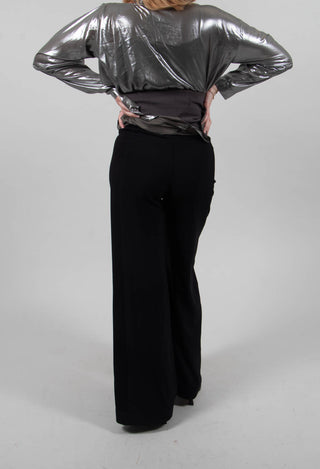 Wide Leg Trousers in Black