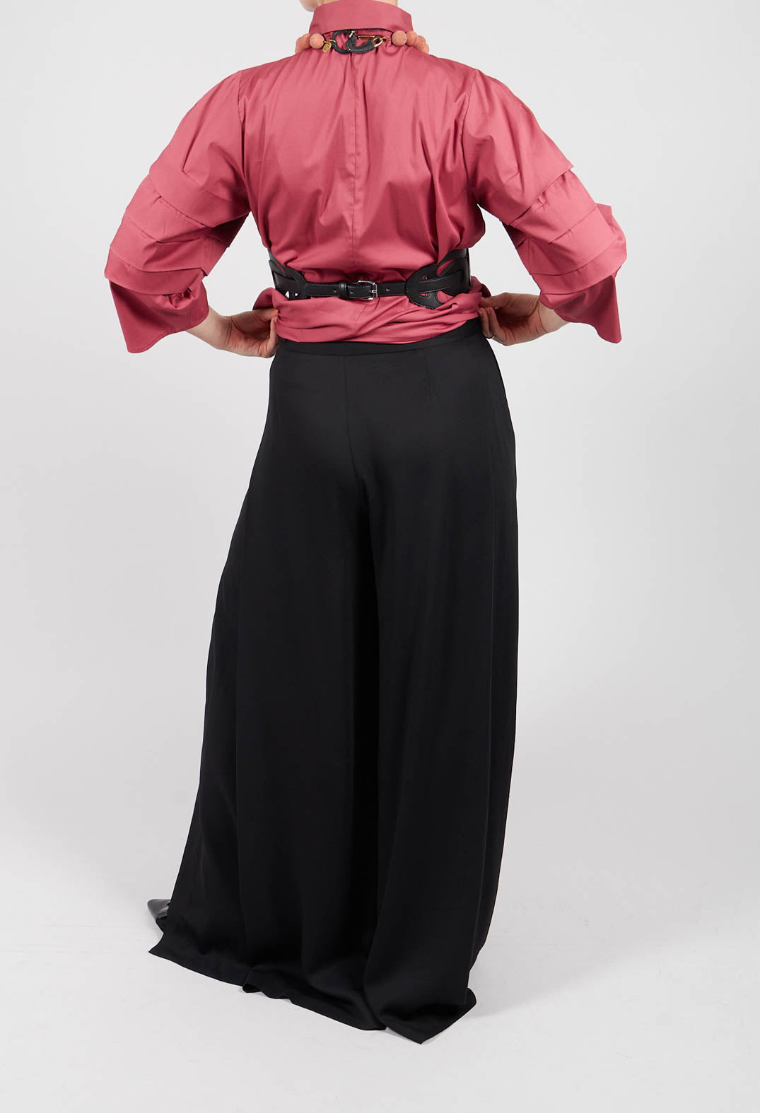 Wide Leg Trousers in Nero