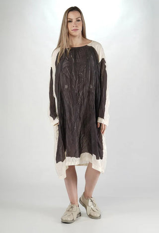 PRE-ORDER - Tunic Dress in Bone Panel Print - 1471909