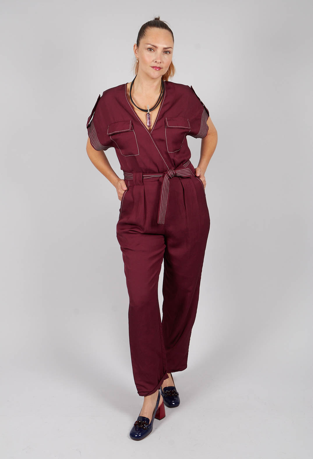 Jumpsuit in Burgundy