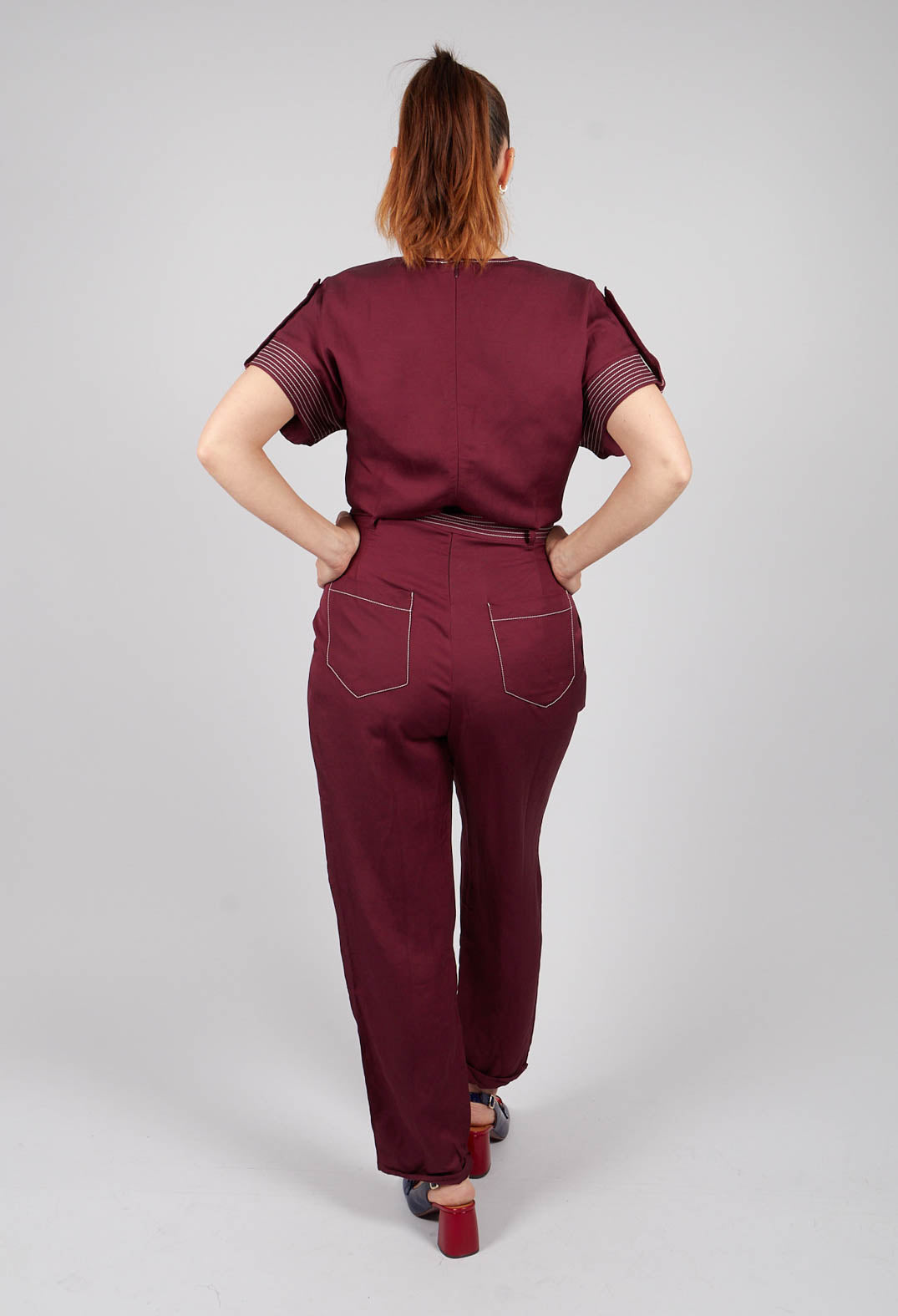 Jumpsuit in Burgundy