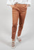 brown tapered trousers with front pockets
