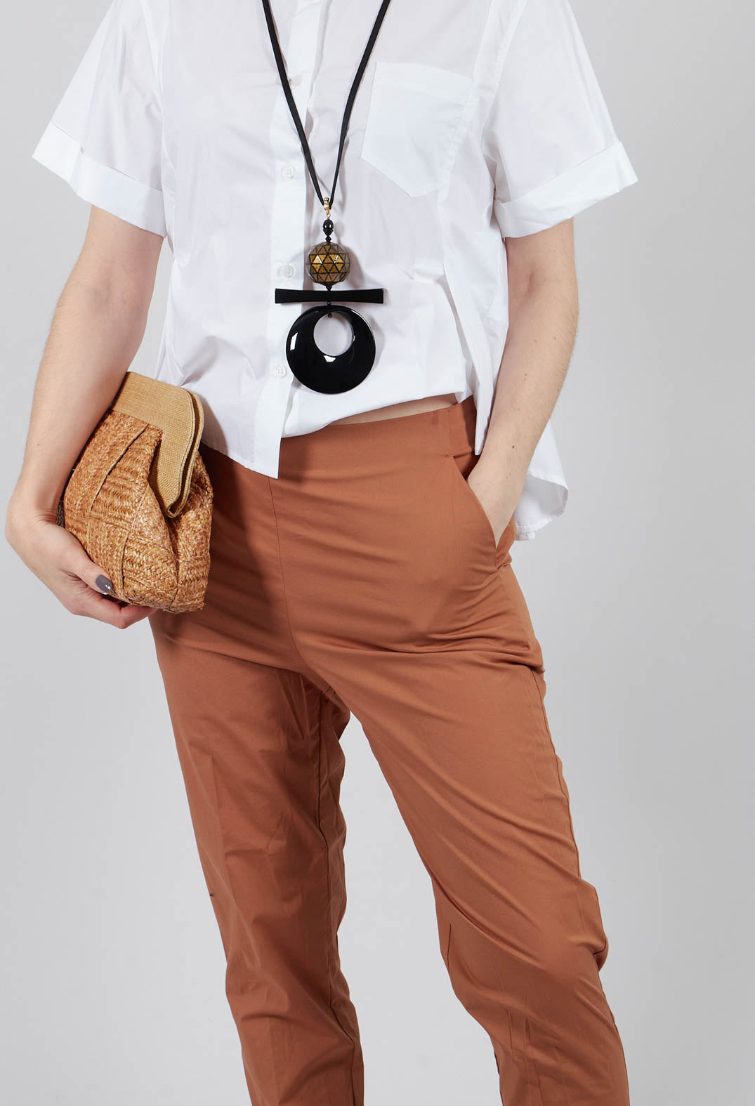 Tapered Trousers in Brown