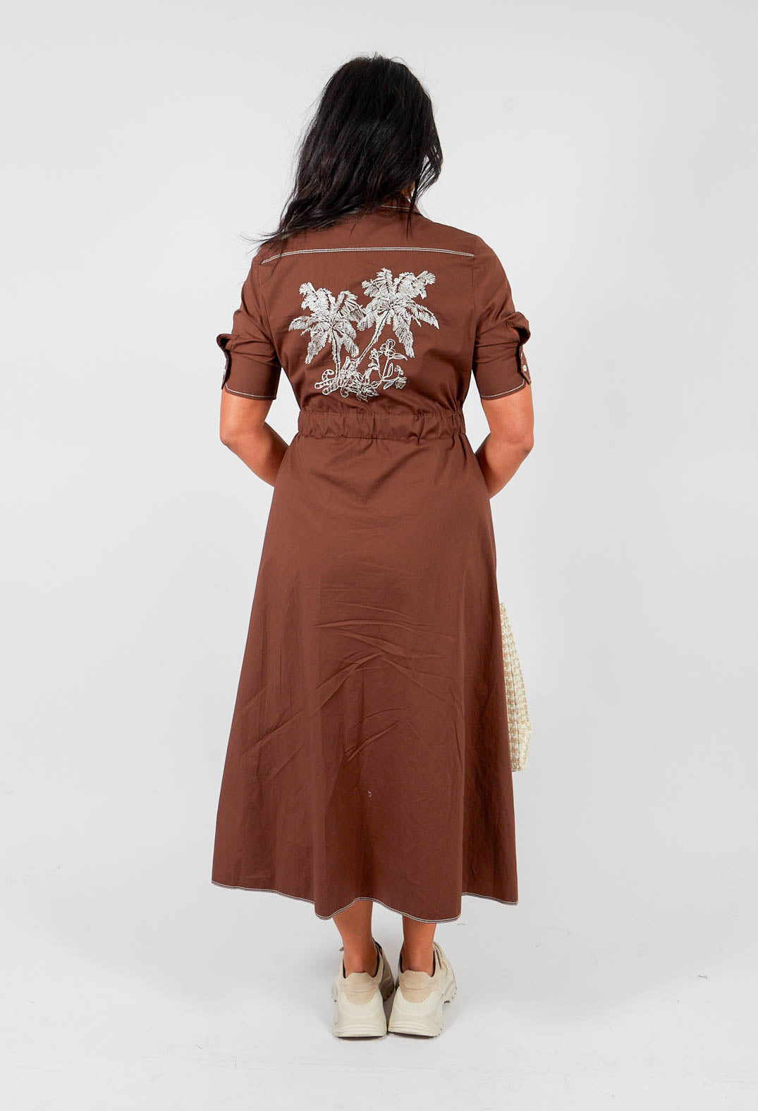 Shirt Dress in Brown