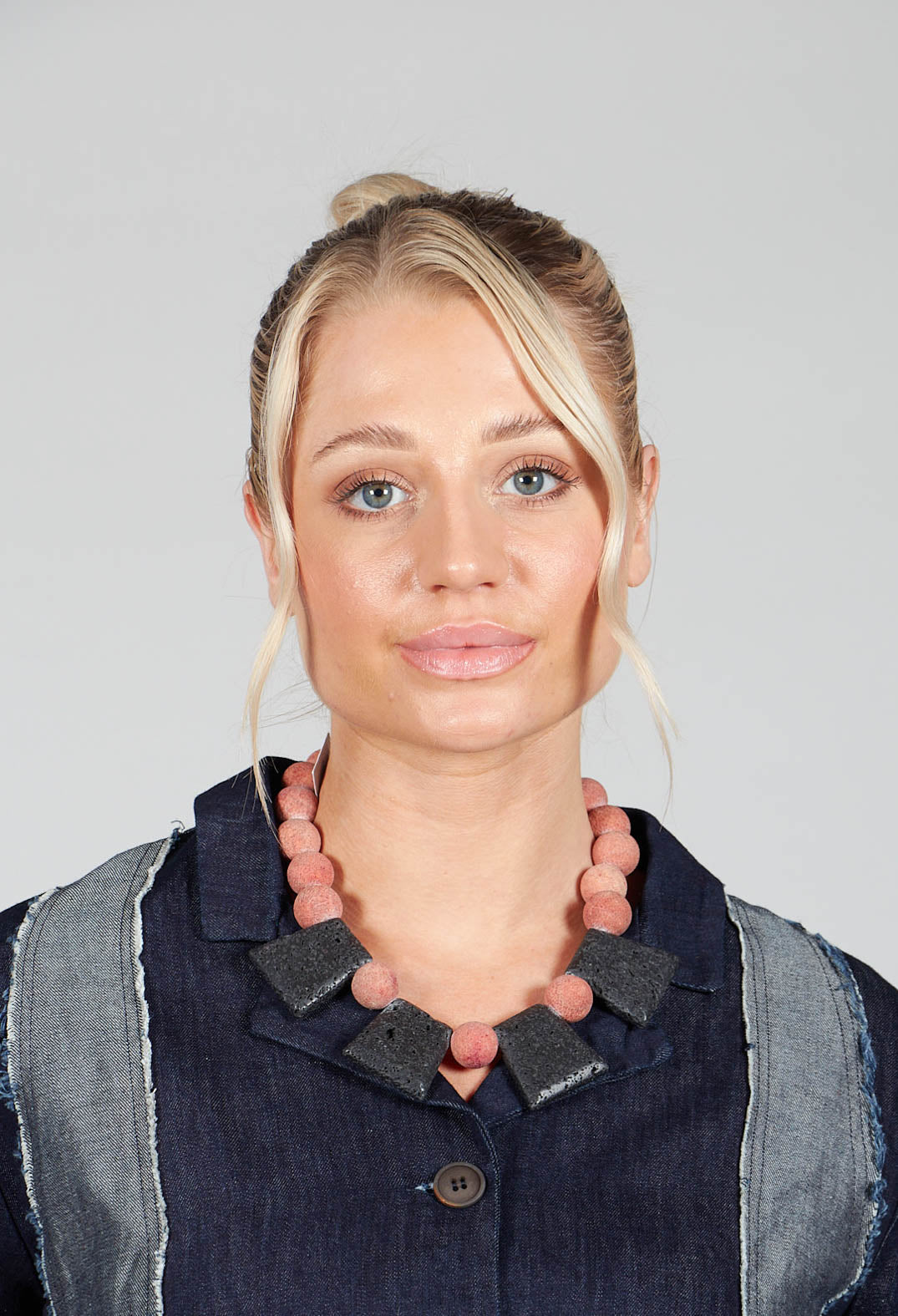 Necklace in Coral and Lava
