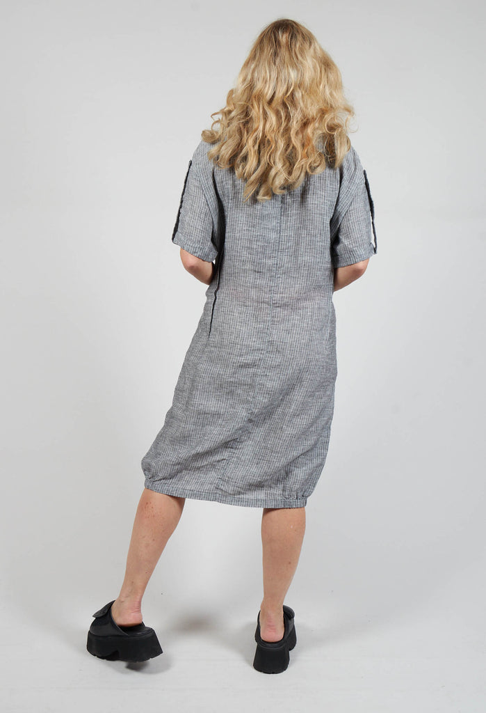 Pinstripe Dress in Grey