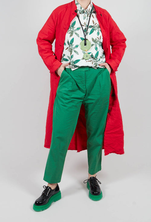 Poplin Trousers in Smeraldo